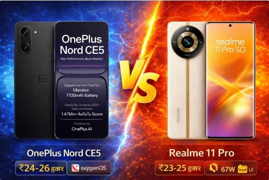 OnePlus Nord CE5 vs Realme 11 Pro Full Comparison: